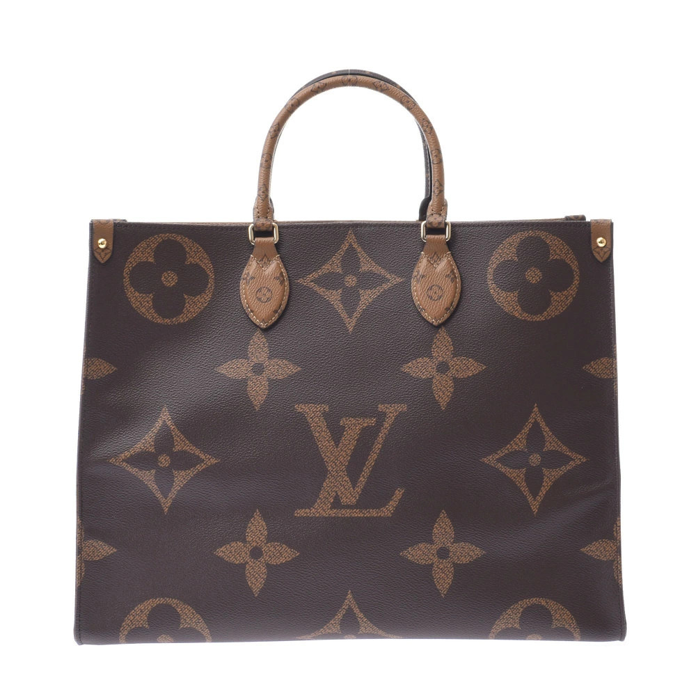 LOUIS VUITTON Giant Monogram OnTheGo Brown Reverse Canvas Tote Bag